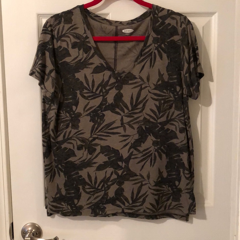 Tropical Boyfriend Tee- V Neck